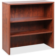 Lorell Essentials Series Stack-on Bookshelf, 36"W x 15"D x 36"H, 2 Shelves, Lockable, Cherry Laminate, 1 Each