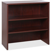 Lorell Essentials Series Stack-on Bookshelf, 36"W x 15"D x 36"H, 2 Shelves, Stackable, Mahogany Laminate, 1 Each