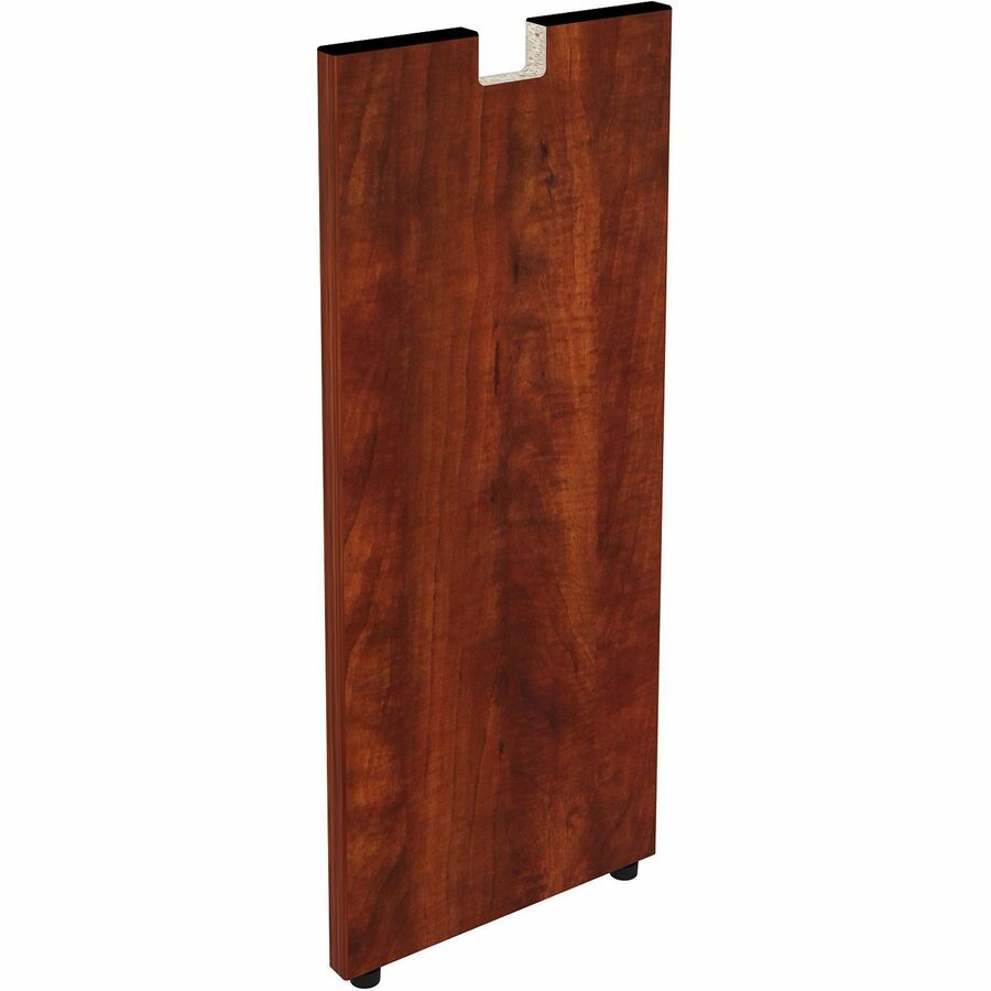 Lorell Essentials Series Credenza Half Leg, Rectangular, 28"H x 11.75"W x 1"D, Cherry Laminate, 1 Each