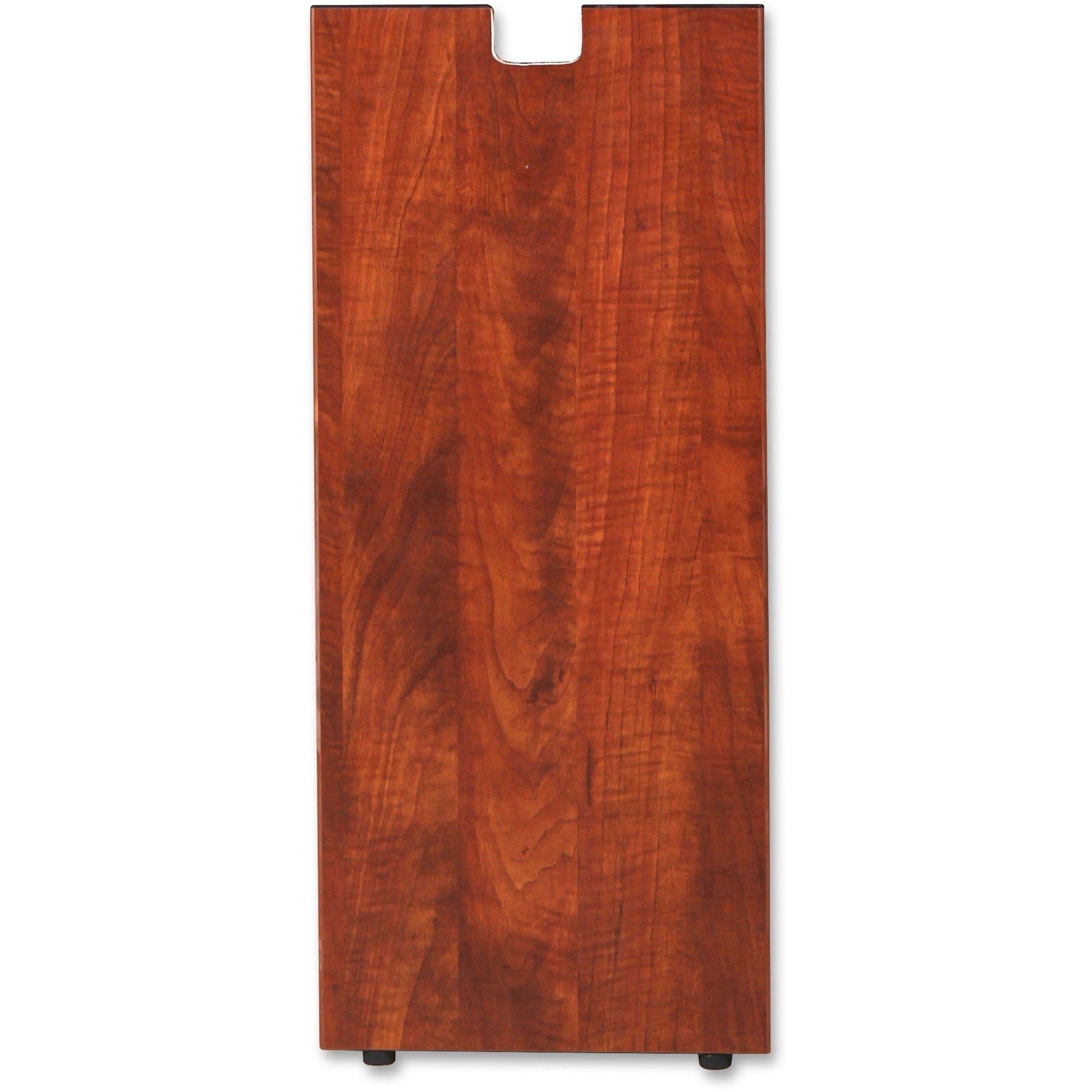 Lorell Essentials Series Credenza Half Leg, Rectangular, 28"H x 11.75"W x 1"D, Cherry Laminate, 1 Each