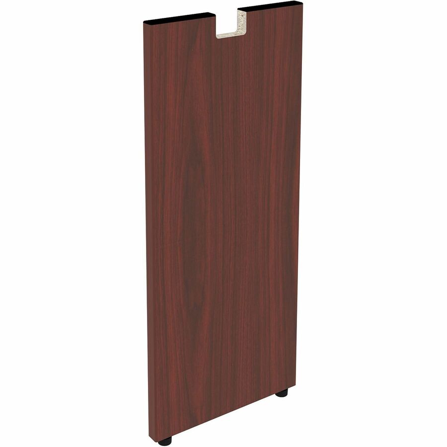 Lorell Essentials Series Credenza Half Leg, Rectangular, Laminated Mahogany, 28" H x 11.75" W x 1" D, 1 Each