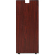 Lorell Essentials Series Credenza Half Leg, Rectangular, Laminated Mahogany, 28" H x 11.75" W x 1" D, 1 Each