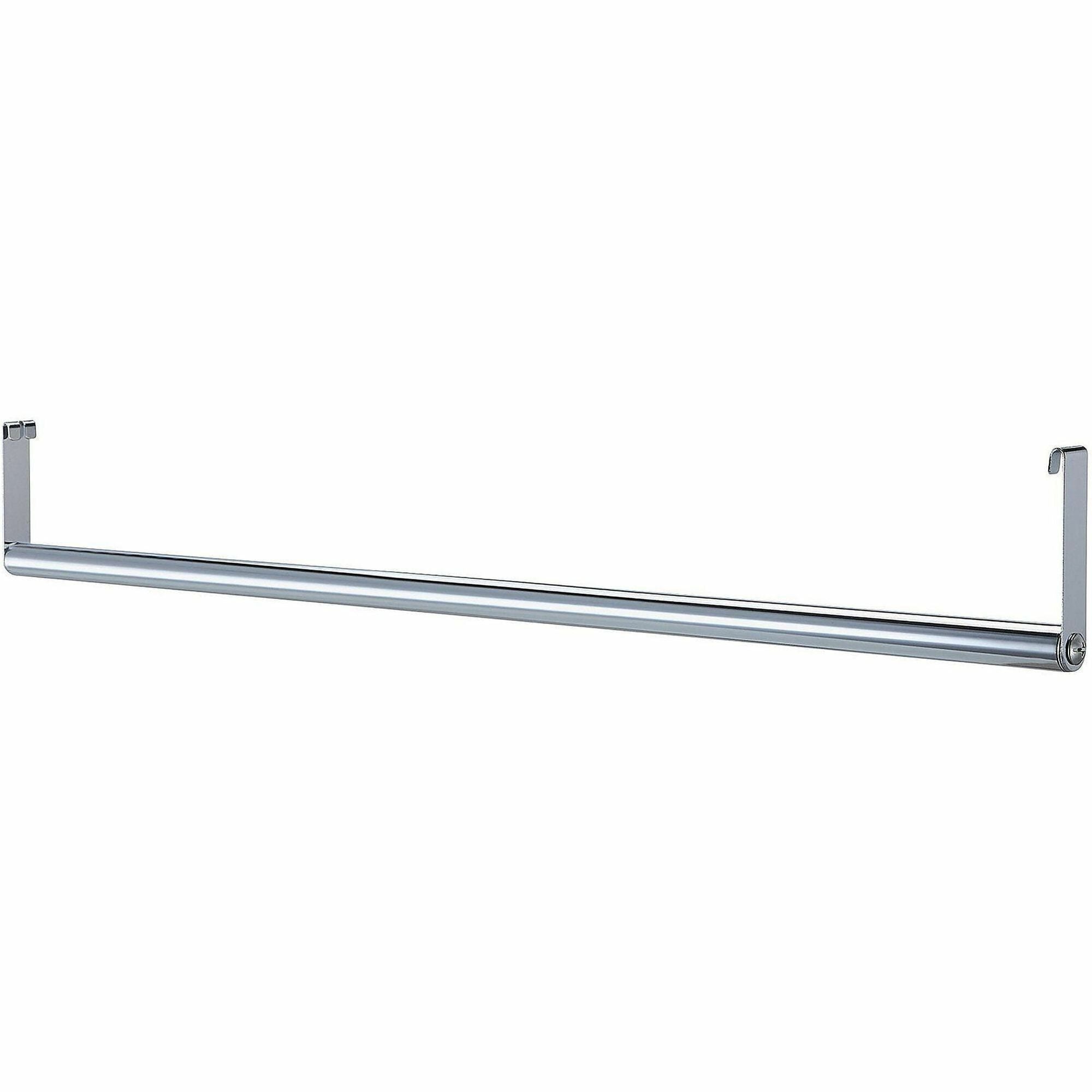 Lorell Industrial Wire Shelving Garment Hanger Bar, 36" Length, Chrome, 1 Each