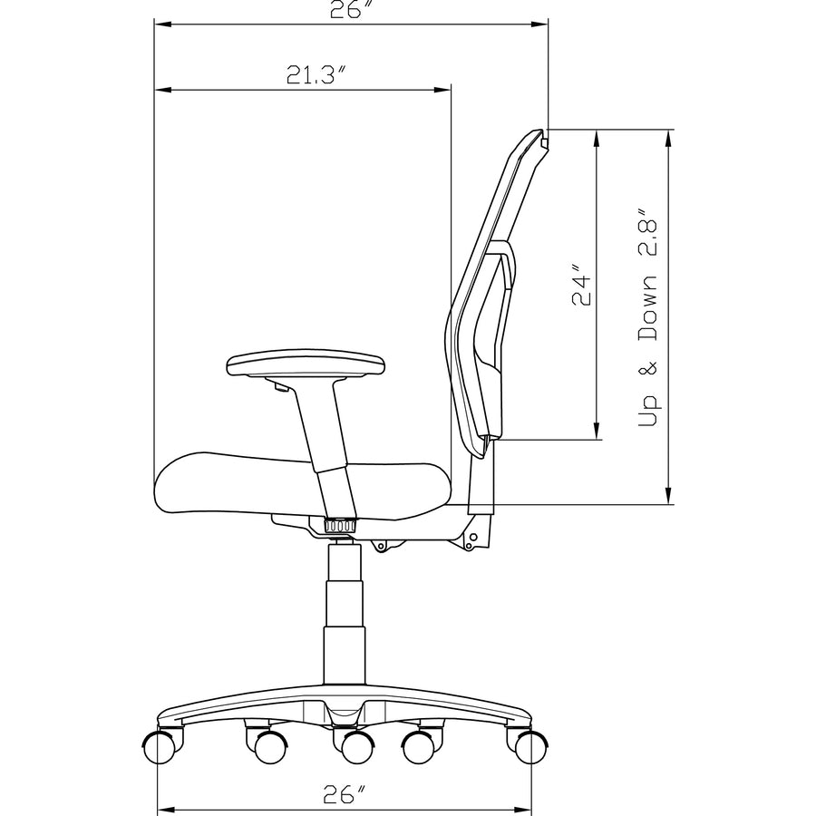 Lorell Mesh High-Back Office Chair