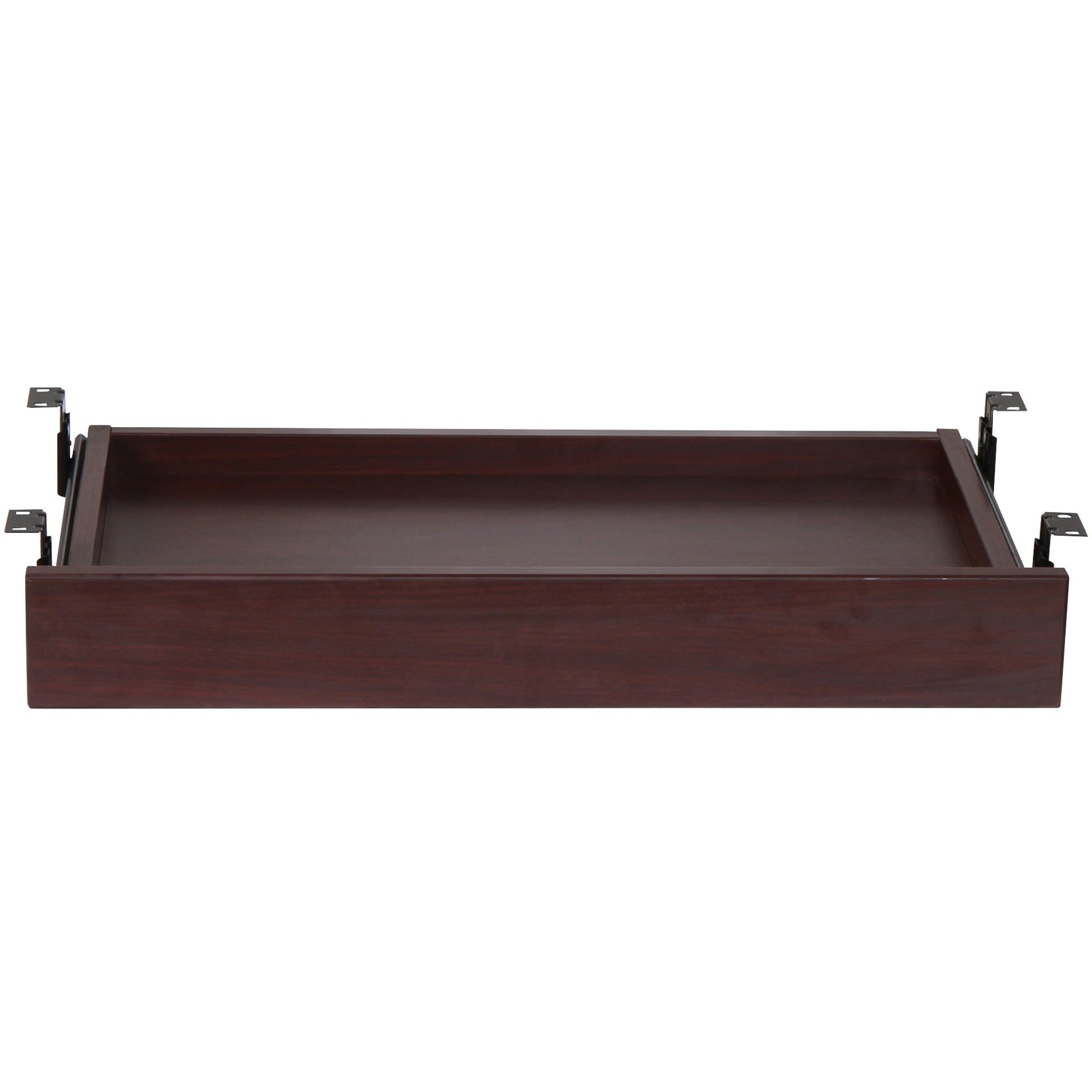 Lorell Universal Center Drawer, Mahogany Laminate, 28.35" x 16.73" x 5.12", 1 Each
