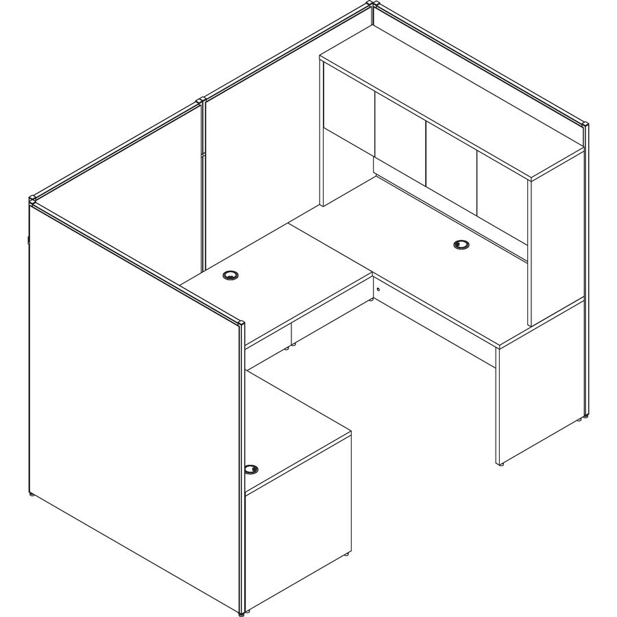 Lorell Panel System Partition Fabric Panel, 60.4" x 71", Steel Frame, Gray, 1 Each