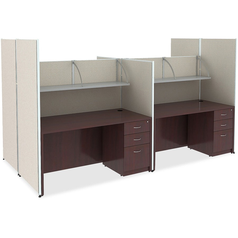 Lorell Panel System Partition Fabric Panel, 30.5" x 71", Steel Frame, Gray, 1 Each