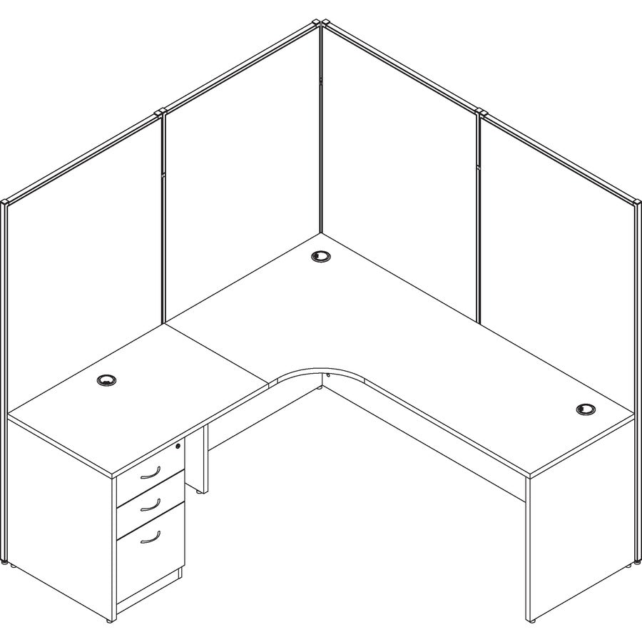 Lorell 180-degree Straight Panel Connectors