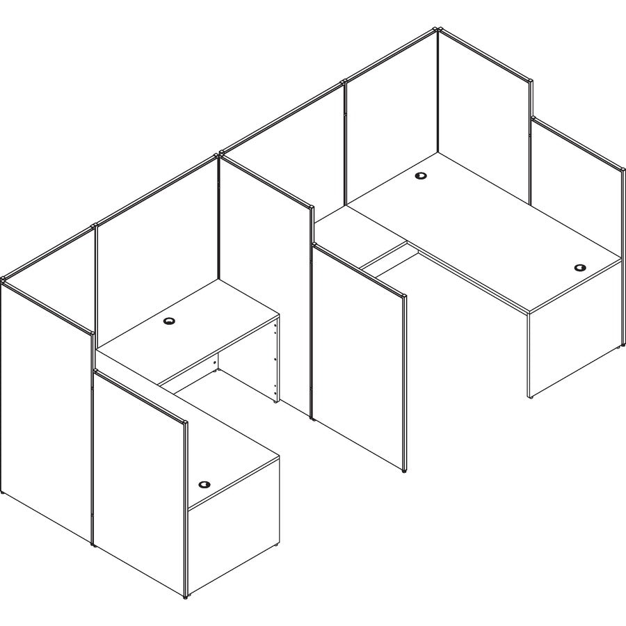 Lorell 180-degree Straight Panel Connectors