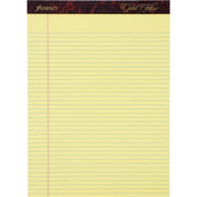 50 Sheets - Watermark - Stapled/Glued - 0.25" Ruled - 16 lb Basis Weight - Letter - 8 1/2" x 11 3/4" Sheet Size - Canary Yellow Paper - Micro Perforated, Bleed-free, Chipboard Backing - 1 Dozen