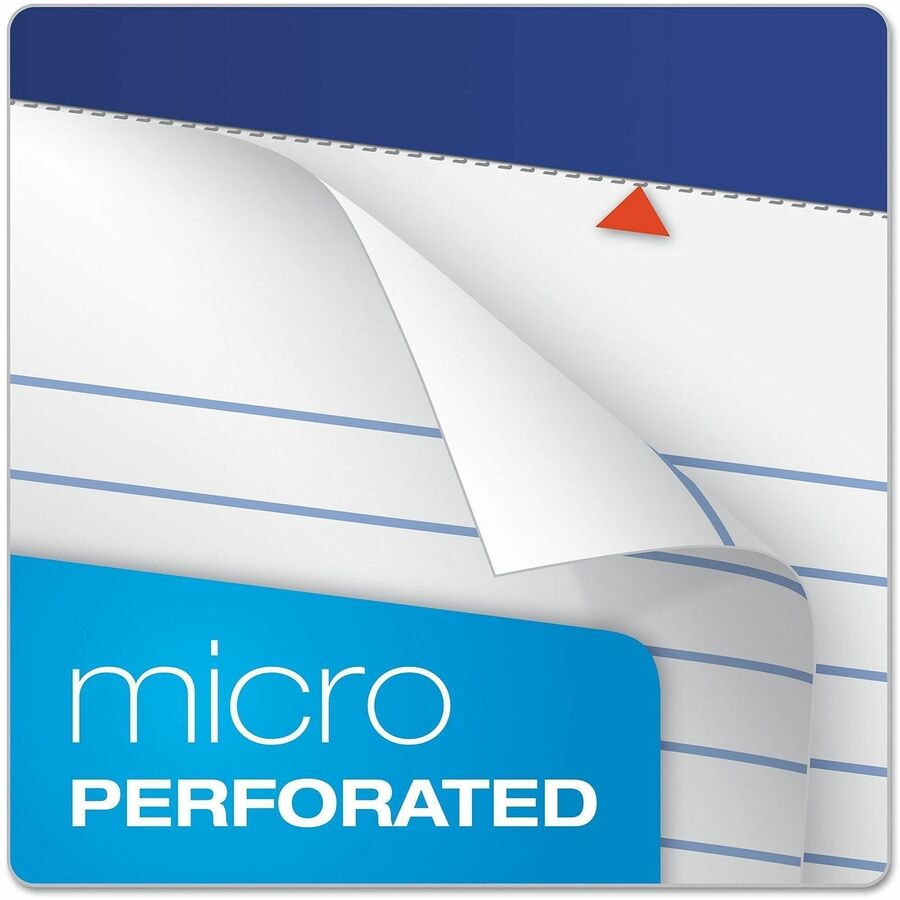 50 Sheets - 0.34" Ruled - 15 lb Basis Weight - 8 1/2" x 11 3/4" Sheet Size - Environmentally Friendly, Perforated, Chipboard Backing, Rigid - 12 / Dozen