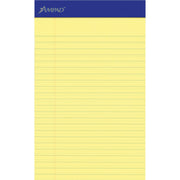 Ampad Perforated Ruled Pads, 5" x 8", 50 Sheets per Pad, Stapled, Dark Blue Binding, Chipboard Backing, 1 Dozen