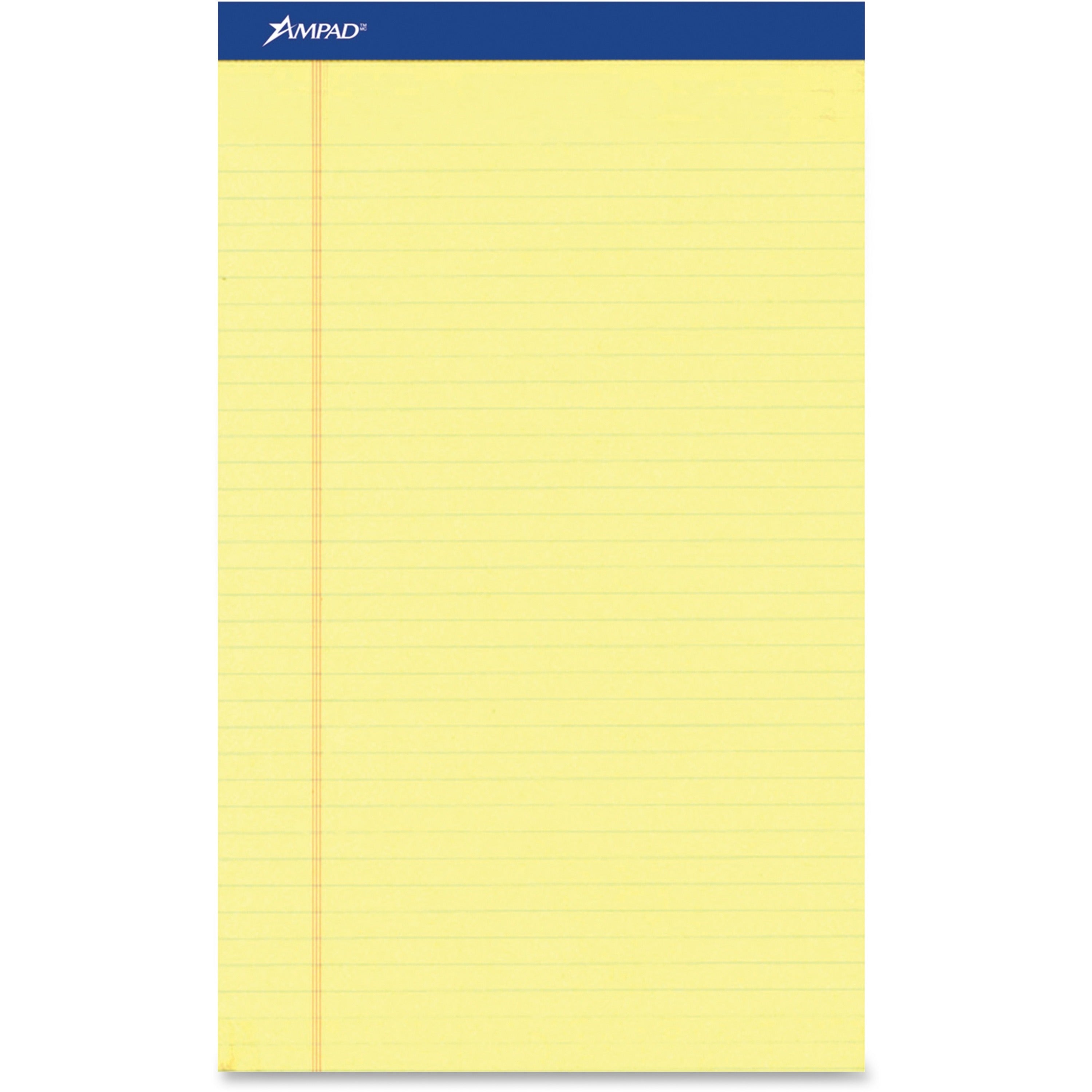 Ampad Perforated Ruled Pads, Letter Size, 8.5" x 11", 50 Sheets per Pad, Stapled, Dark Blue Binding, Sturdy Chipboard Backing, Perforated, Tear Resistant, 1 Dozen