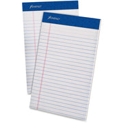 Ampad Perforated Ruled Pads, 5" x 8", 50 Sheets per Pad, White, Stapled, Micro Perforated, Sturdy Chipboard Backing, 1 Dozen