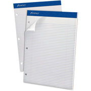 100 Sheets - Stapled - Both Side Ruling Surface - 0.25" Ruled - 15 lb Basis Weight - Letter - 8 1/2" x 11" Sheet Size x 8.5" Width x 11.8" Length - White Paper - White Cover - Micro Perforated, Easy Tear, Stiff, Chipboard Backing - 1 Each