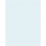 Ampad Graph Pad, Letter Size 8.5" x 11", 50 Sheets, Both Side Ruled, 15 lb White Paper, Pressboard Cover, Chipboard Backing, Smudge Resistant, Rigid, 1 Pad