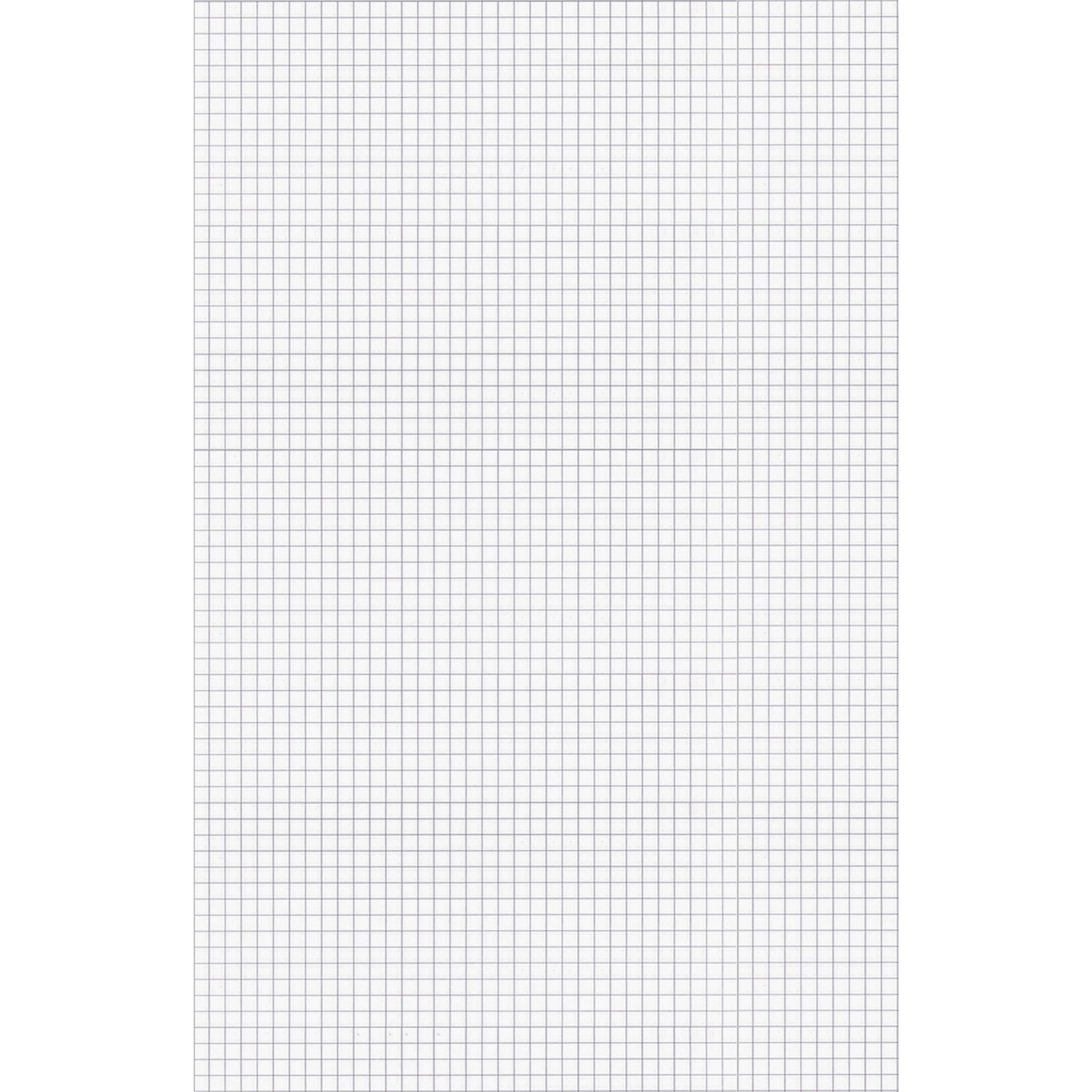 Ampad Graph Pad, 11" x 17", Tabloid Size, 50 Sheets, Both Side Quad Ruling, 15 lb White Paper, Chipboard Backing, Smudge Resistant, 1 Pad
