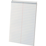 80 Sheets - Wire Bound - Ruled Margin - 15 lb Basis Weight - 6" x 9" Sheet Size - White Paper - Chipboard Cover - Chipboard Backing, WireLock, Snag Resistant - 1 Each