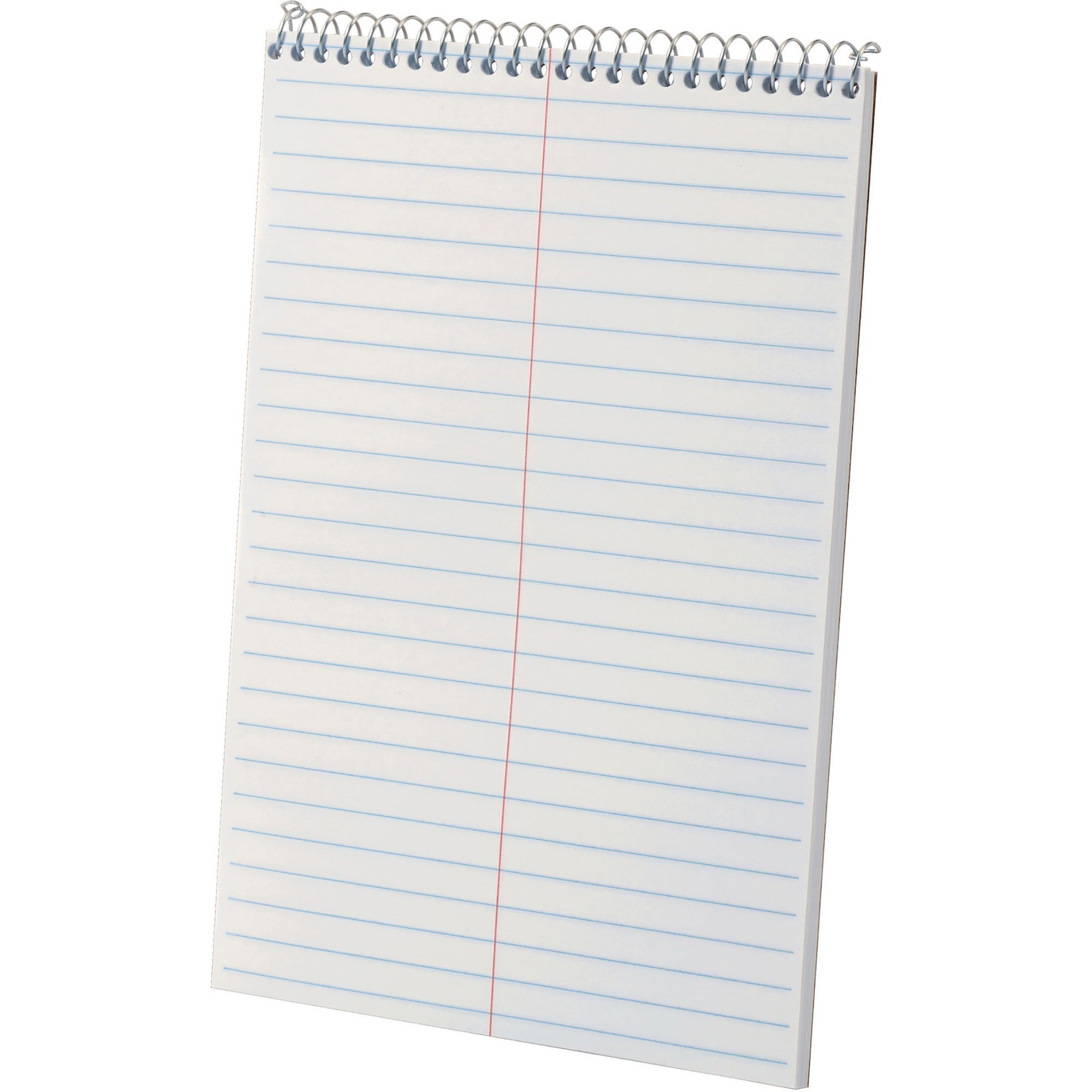80 Sheets - Wire Bound - Ruled Margin - 15 lb Basis Weight - 6" x 9" Sheet Size - White Paper - Chipboard Cover - Chipboard Backing, WireLock, Snag Resistant - 1 Each