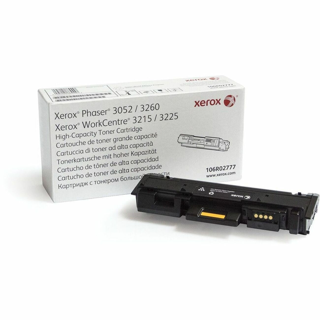 Xerox High Yield Black Laser Toner Cartridge, 3000 Pages, 1 Each