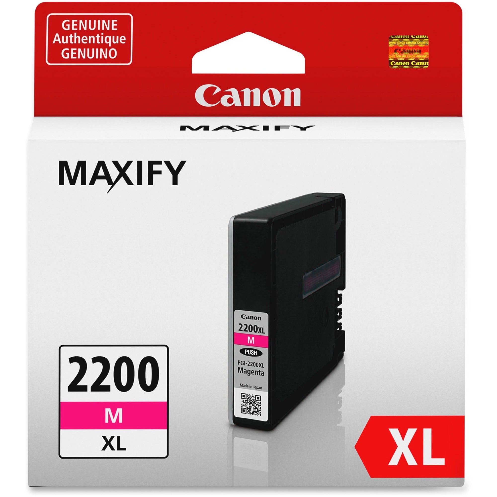 Canon PGI-2200 XL Original High Yield Inkjet Ink Cartridge - Magenta - 1 Each