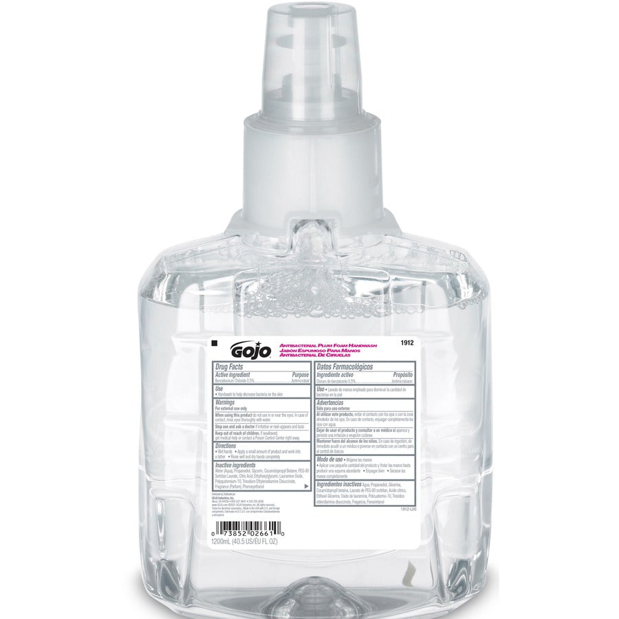 Plum Scent - 1.27 quart - Pump Bottle Dispenser - Kill Germs - Hand, Skin - Moisturizing - Antibacterial - Bio-based, Durable - 2 / Carton