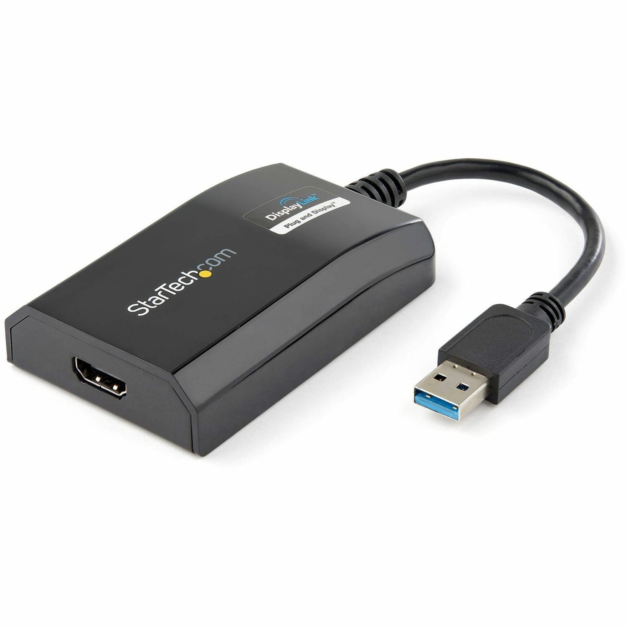 StarTech.com USB 3.0 to HDMI Adapter, 1 x 9-pin USB 3.0 Type A Male to 1 x 19-pin HDMI Female, Black, 1 Each