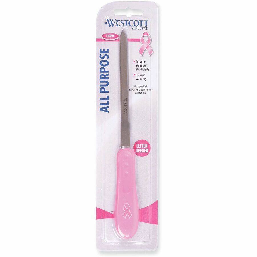 Stainless Steel Blade - Plastic Handle - Pink - 1 Each