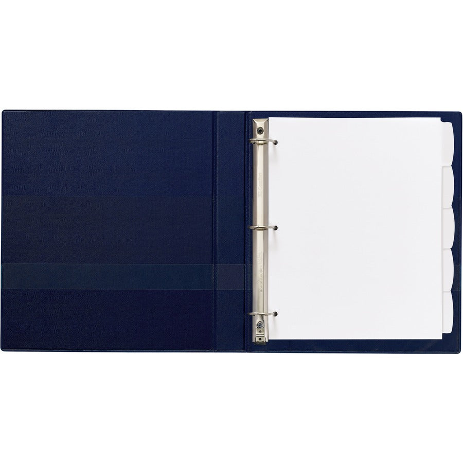 Avery Big Tab Write & Erase Dividers, 5 White Plastic Dividers per Set, 8.5" x 11", 3-Hole Punched, Write-On Erasable Tabs