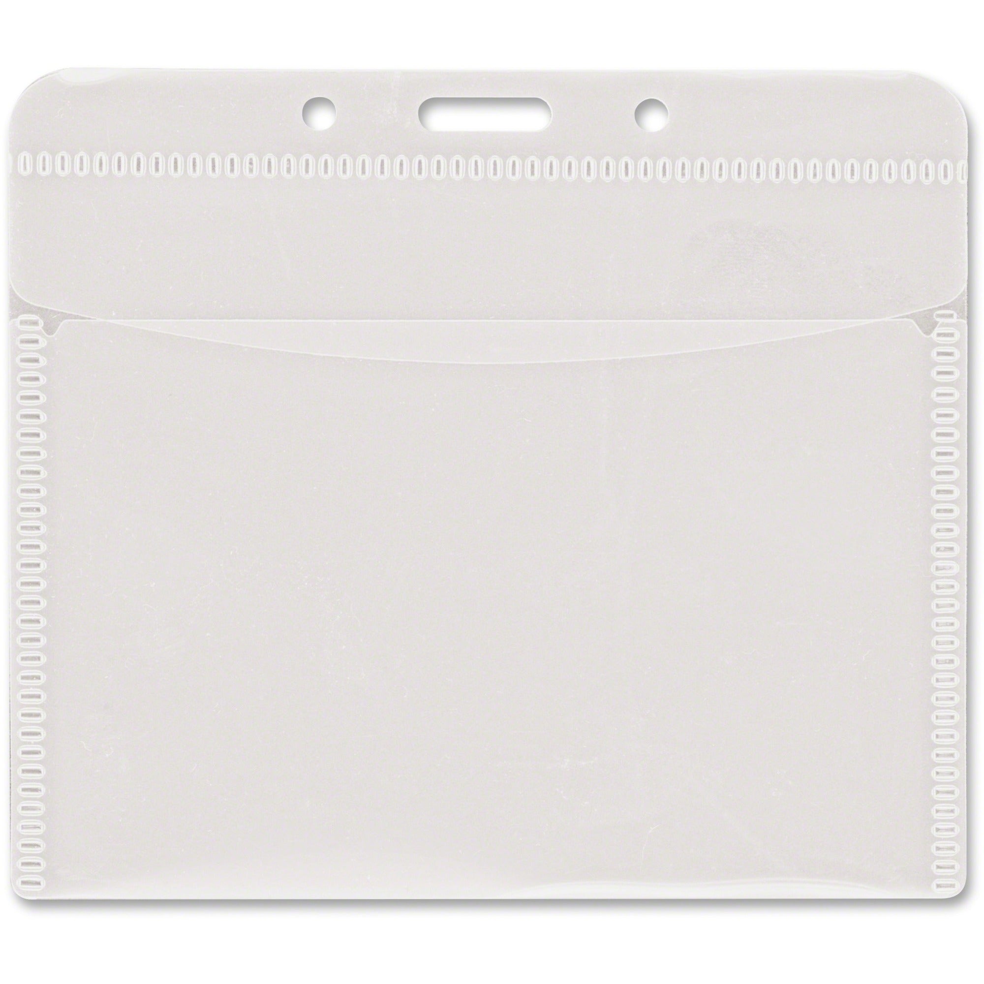 Support 4" x 3" Media - Horizontal - Polypropylene - Clear - 50 / Pack