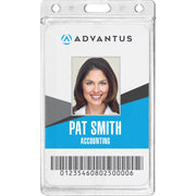 Support 2.13" x 3.38" Media - Vertical - Plastic - Frosted - 25 / Box