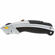 3 Stainless Steel Blade - 1" Height x 3" Width x 6.5" Length - Retractable, Durable, Heavy Duty - Cast Metal - Black, Chrome - 1 Each