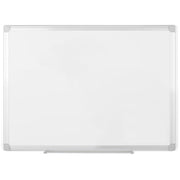MasterVision EasyClean Dry-erase Board, 36" x 48", White Aluminum Surface, Silver Frame, Magnetic, Eco-friendly, Sturdy, Pen Tray, Wall Mountable, 1 Each