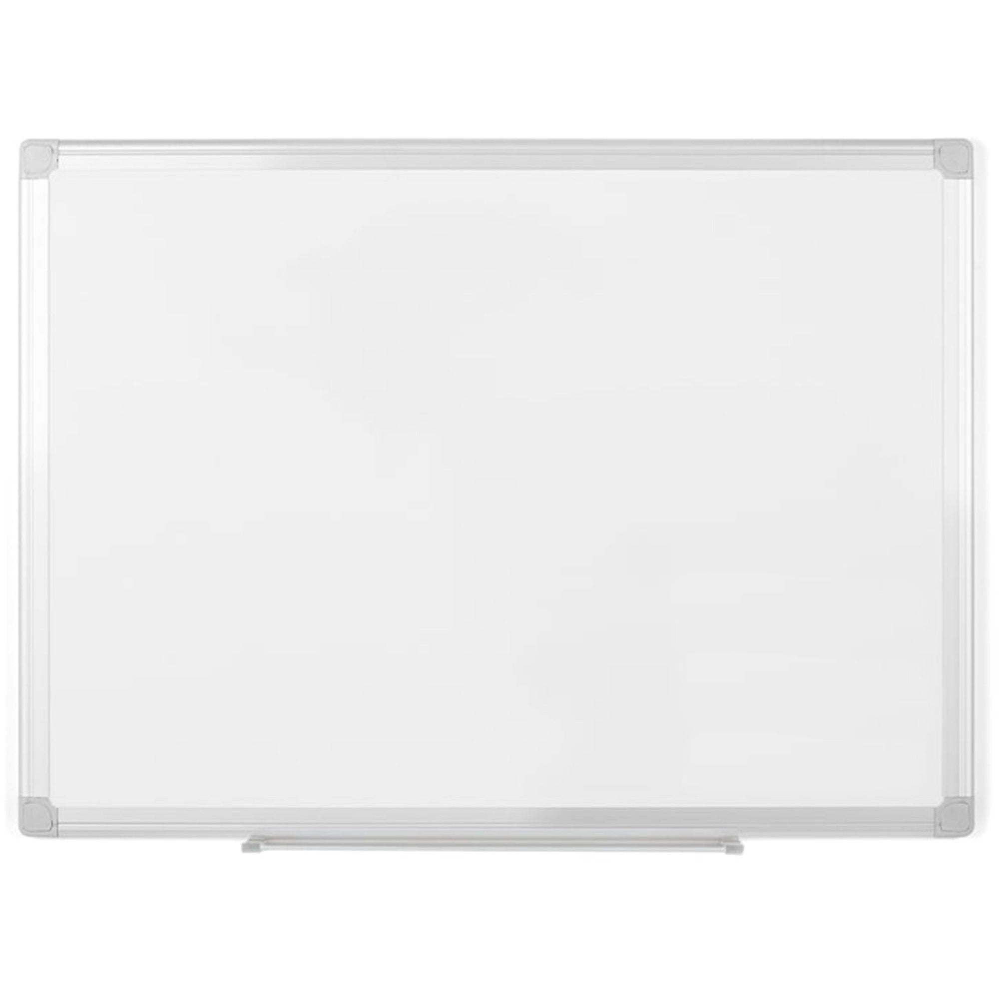 MasterVision EasyClean Dry-erase Board, 36" x 48", White Aluminum Surface, Silver Frame, Magnetic, Eco-friendly, Sturdy, Pen Tray, Wall Mountable, 1 Each