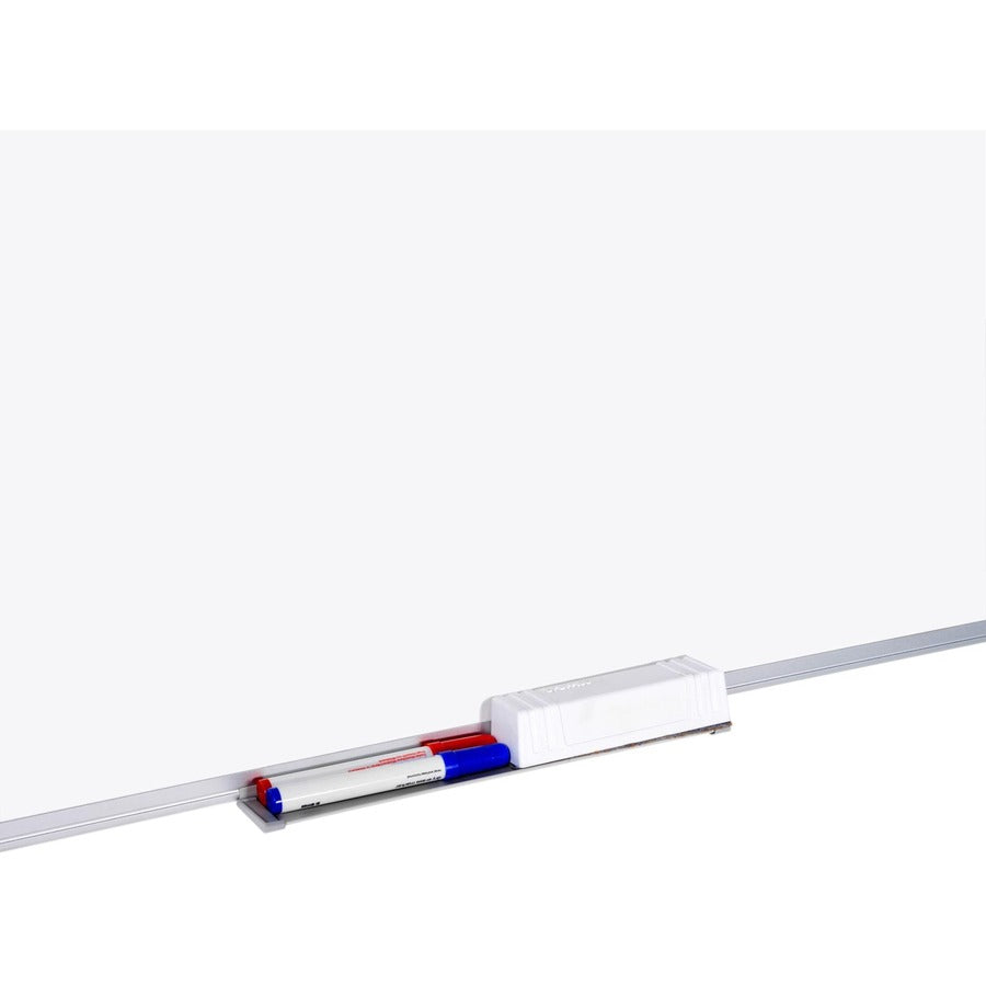 MasterVision EasyClean Dry-erase Board, 36" x 48", White Aluminum Surface, Silver Frame, Magnetic, Eco-friendly, Sturdy, Pen Tray, Wall Mountable, 1 Each