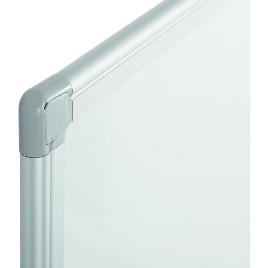 MasterVision EasyClean Dry-erase Board, 36" x 48", White Aluminum Surface, Silver Frame, Magnetic, Eco-friendly, Sturdy, Pen Tray, Wall Mountable, 1 Each