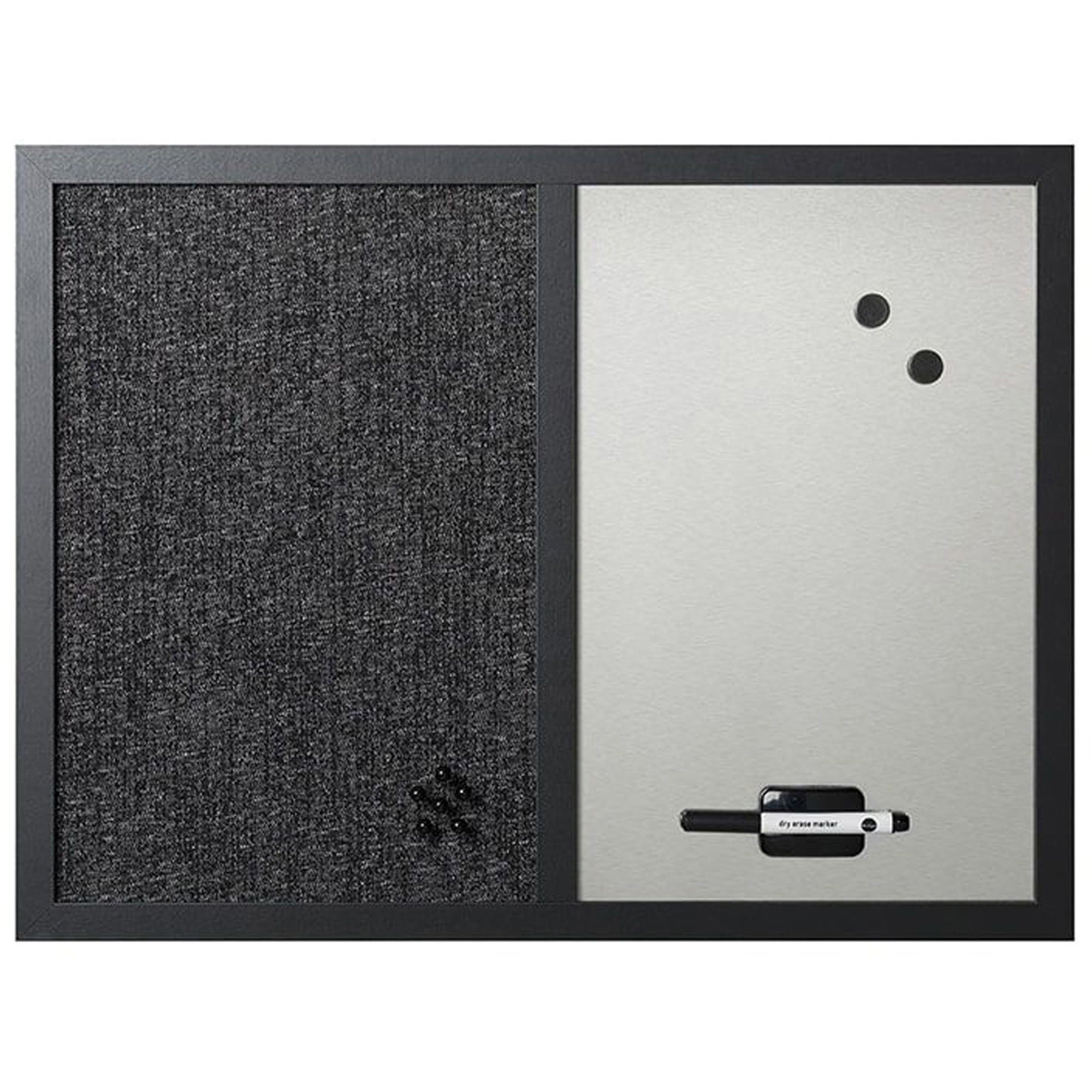18" Board Height x 24" Board Width - Felt Surface - Magnetic, Lightweight - Black Medium Density Fiber (MDF) Frame - 1 Each