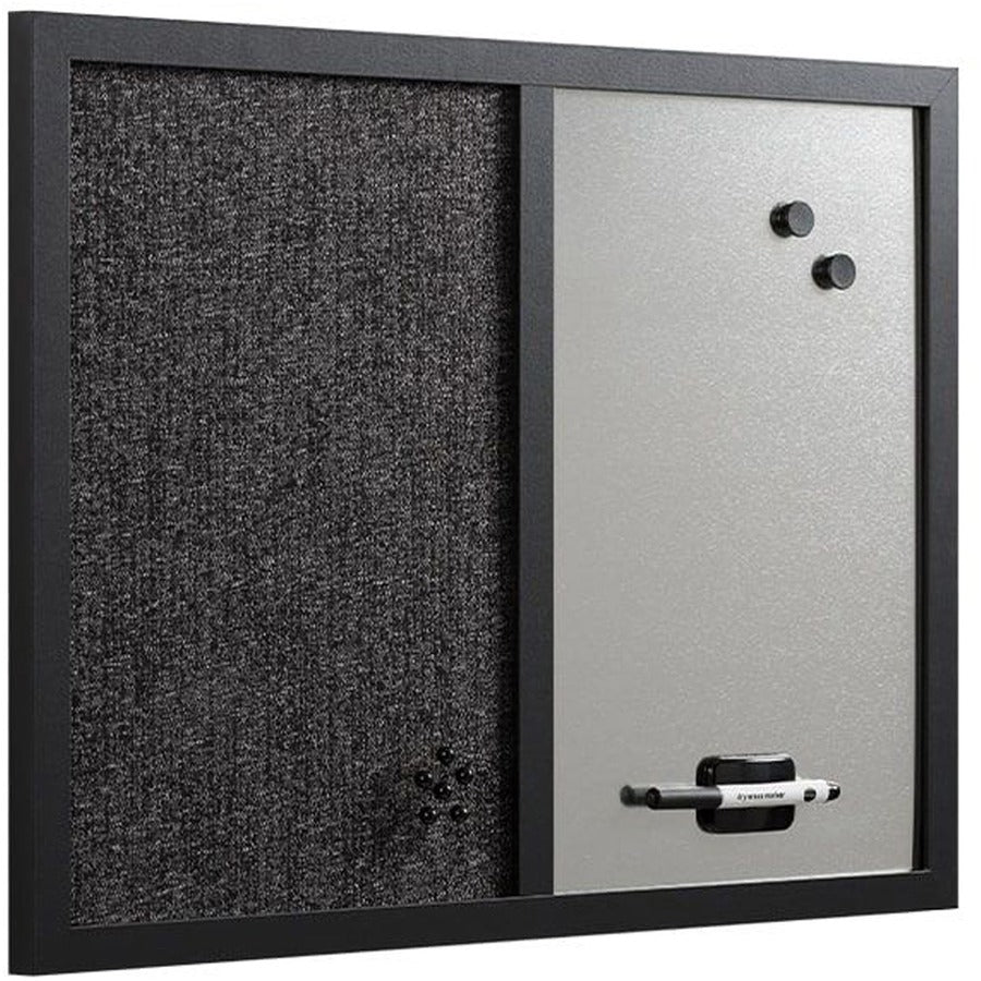 18" Board Height x 24" Board Width - Felt Surface - Magnetic, Lightweight - Black Medium Density Fiber (MDF) Frame - 1 Each