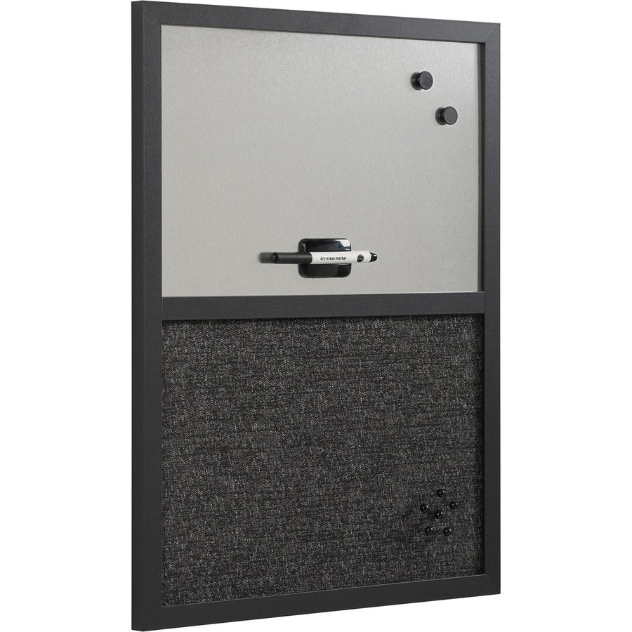 18" Board Height x 24" Board Width - Felt Surface - Magnetic, Lightweight - Black Medium Density Fiber (MDF) Frame - 1 Each