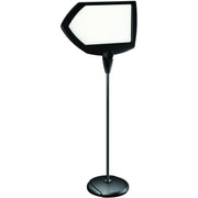 English, Spanish - 63" Width x 25" Depth - 25" Holding Width x 17" Holding Height - Arrow Shape - Double Sided - Durable - Steel - White - 1 Each