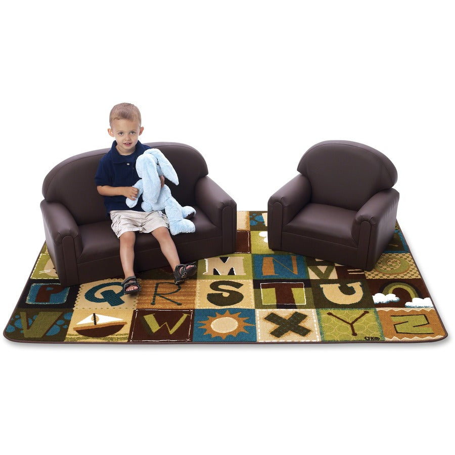 Carpets for Kids KIDSoft Toddler Alpha Blocks Nature Rug, Rectangle, 72" x 48", Alphabet Blocks Design, 1 Each