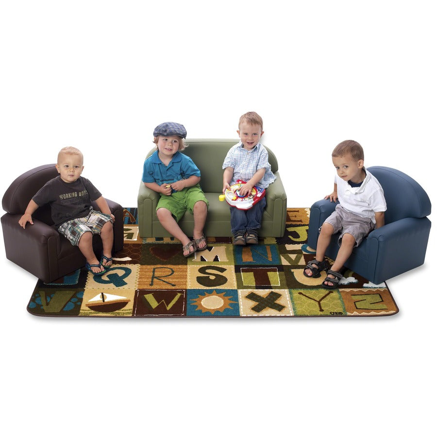 Carpets for Kids KIDSoft Toddler Alpha Blocks Nature Rug, Rectangle, 72" x 48", Alphabet Blocks Design, 1 Each