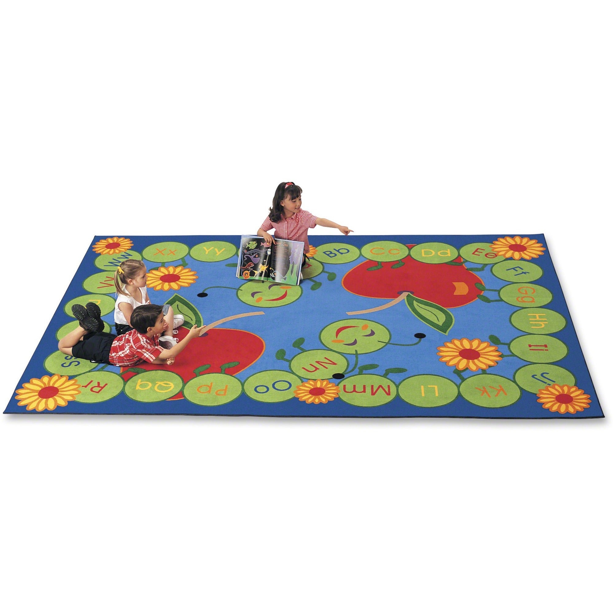 Carpets for Kids&reg; Premium ABC Rectangle Caterpillar Rug - 100" Length x 70" Width - Rectangle