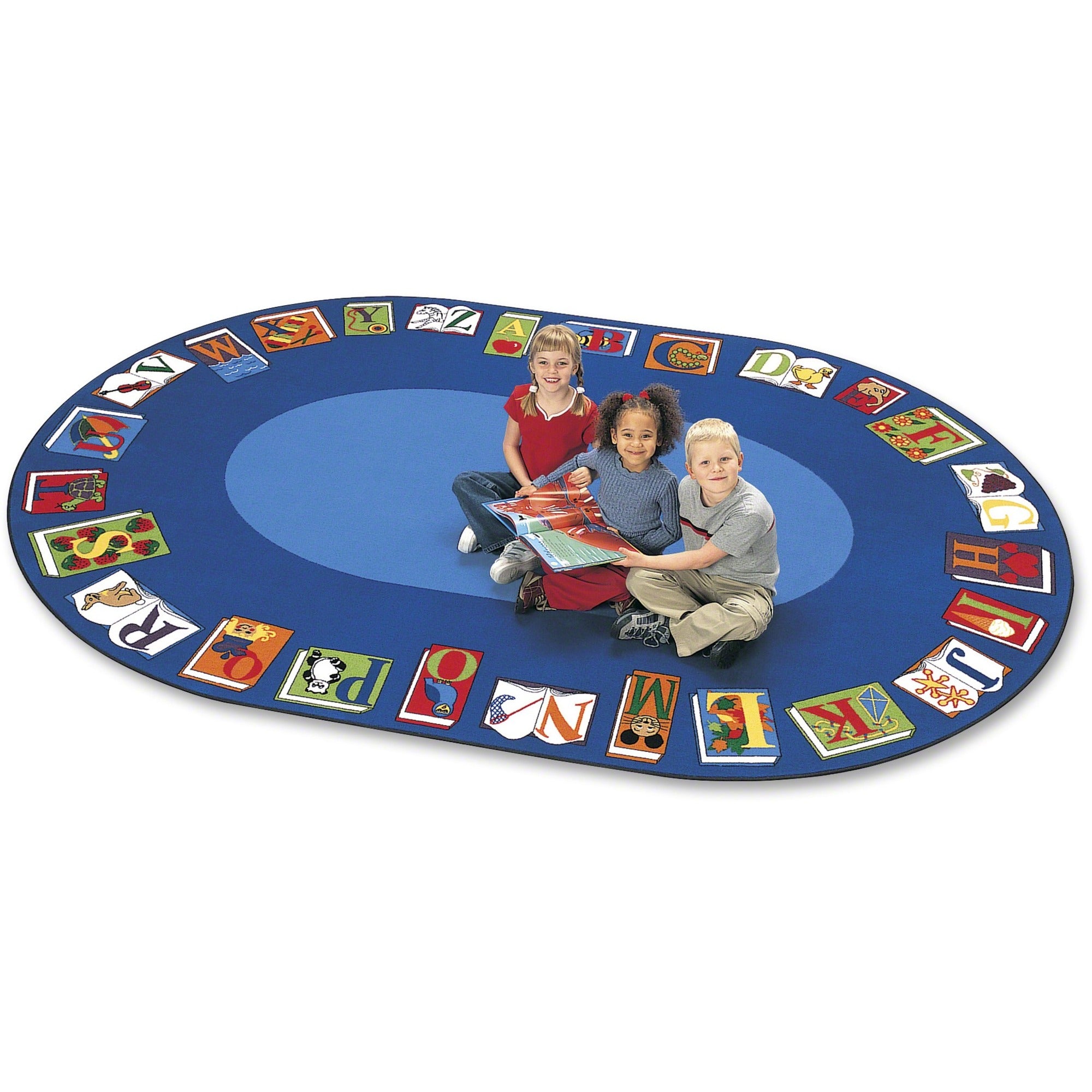 Carpets for Kids&reg; Premium Reading By The Book Oval Area Rug - Area Rug - 11.67 ft Length x 99" Width - Oval - Reading By The Book