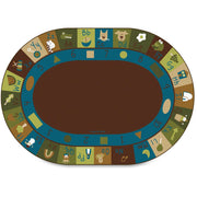 Carpets for Kids Premium Learning Blocks Nature Oval Rug, 11.67 ft x 99", Oval, 1 Each