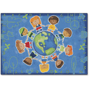 Carpets for Kids Premium Give The Planet A Hug Rug, Rectangle, 72" x 108", 1 Each
