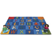 Carpets for Kids Premium A to Z Animals Area Rug, Rectangle, 12 ft x 90", 1 Each