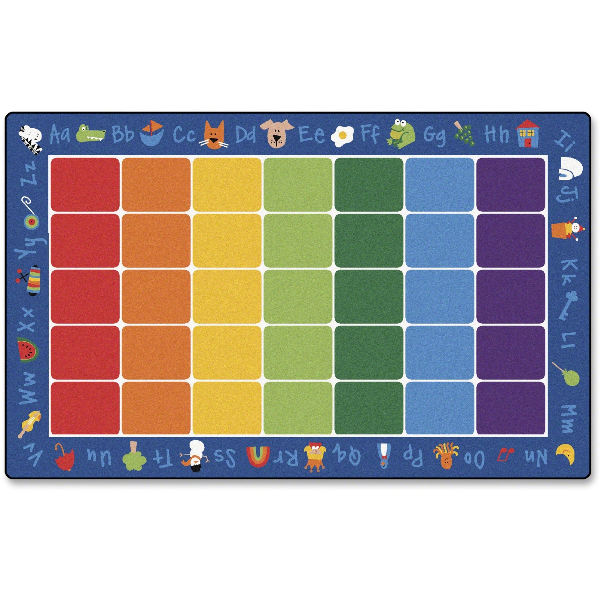Carpets for Kids Premium Fun With Phonics Rectangle Rug, 12 ft x 90", 1 Each