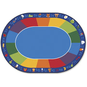 Fun with Phonics Rug - Oval - Blue - 7ft 6" x 12ft