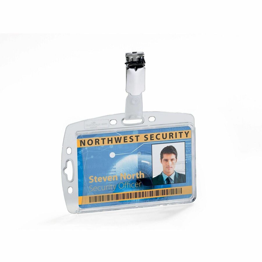 Support 2.13" x 3.35" Media - 2.1" Height x 3.3" Width - Acrylic - Transparent - 25 / Box